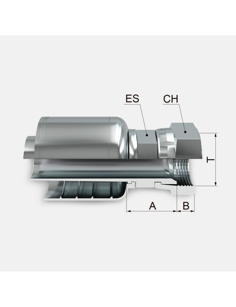 HEMBRA GIRATORIA RECTA JIC 37°